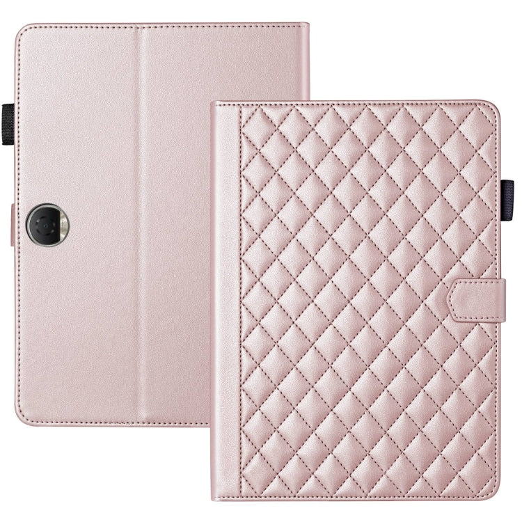 For Honor Pad 9 Rhombus Lattice Leather Tablet Case