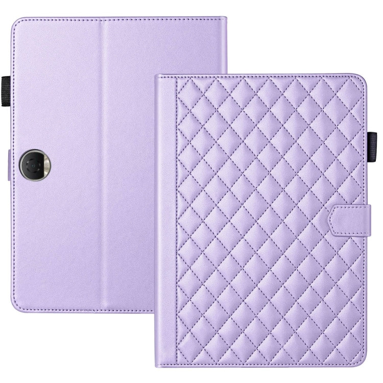 For Honor Pad 9 Rhombus Lattice Leather Tablet Case