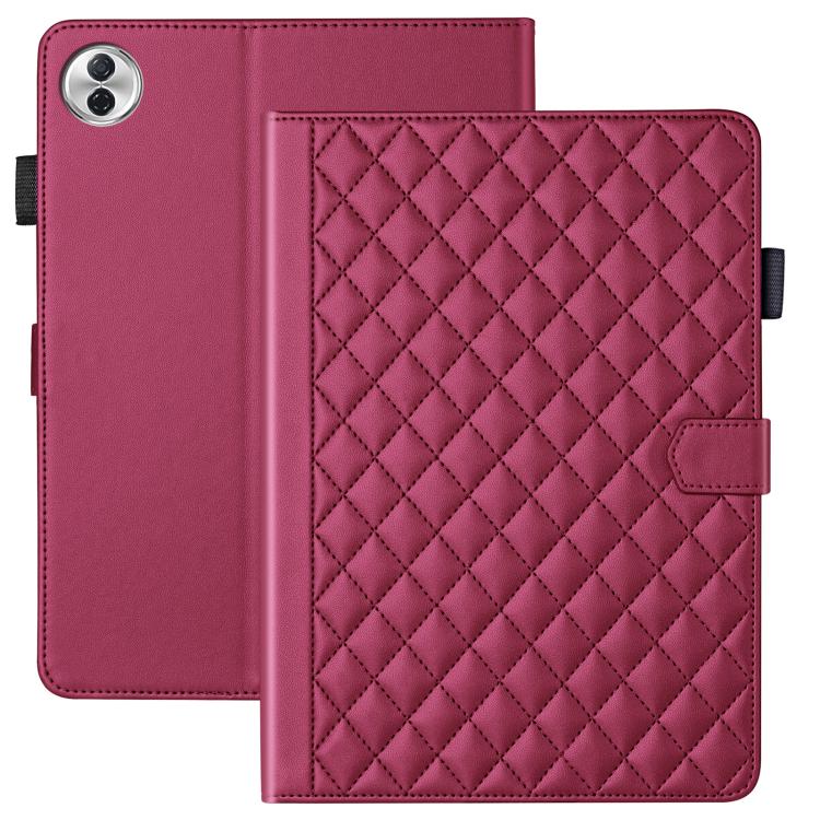 For Honor Pad 10 12.1 inch 2025 Rhombus Lattice Leather Tablet Case