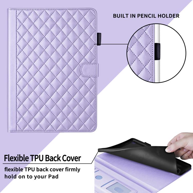 For Honor Pad 10 12.1 inch 2025 Rhombus Lattice Leather Tablet Case