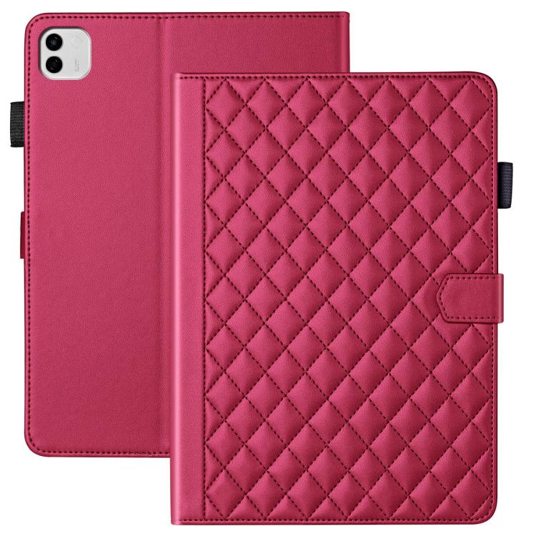 For Honor MagicPad4 / 3 Pro 12.3 2026  Rhombus Lattice Leather Tablet Case