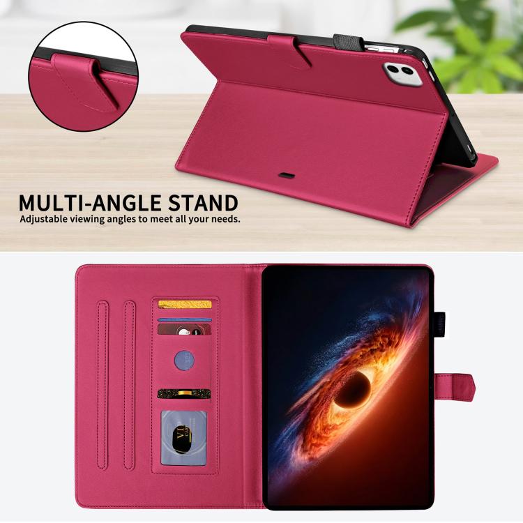 For Honor MagicPad4 / 3 Pro 12.3 2026  Rhombus Lattice Leather Tablet Case