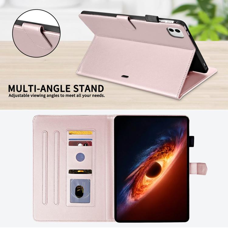 For Honor MagicPad4 / 3 Pro 12.3 2026  Rhombus Lattice Leather Tablet Case