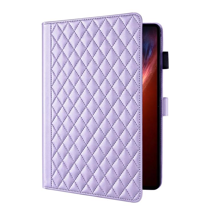 For Honor MagicPad4 / 3 Pro 12.3 2026  Rhombus Lattice Leather Tablet Case