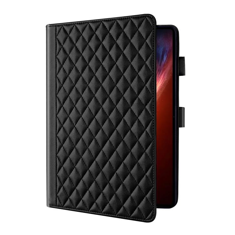 For Honor MagicPad4 / 3 Pro 12.3 2026  Rhombus Lattice Leather Tablet Case