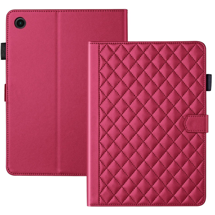 For Samsung Galaxy Tab A8 10.5 Rhombus Lattice Leather Smart Tablet Case