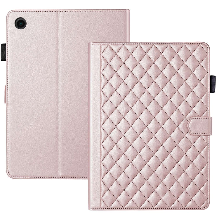 For Samsung Galaxy Tab A8 10.5 Rhombus Lattice Leather Smart Tablet Case