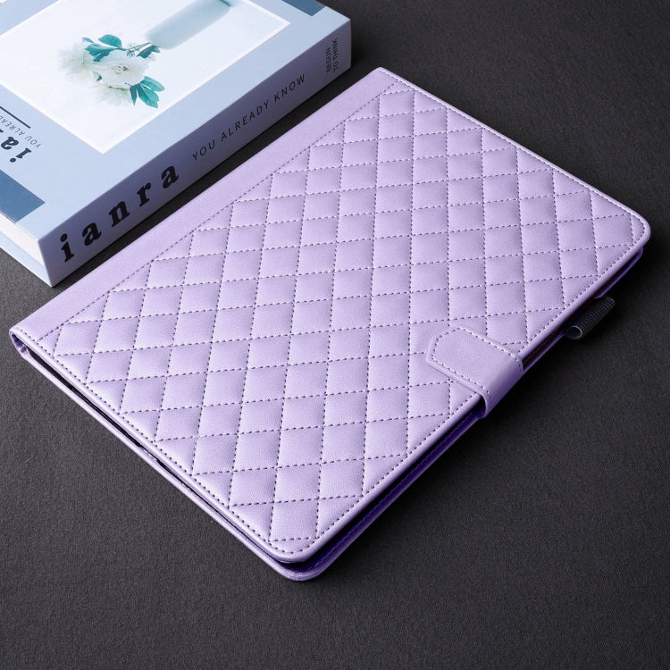 For Samsung Galaxy Tab A8 10.5 Rhombus Lattice Leather Smart Tablet Case