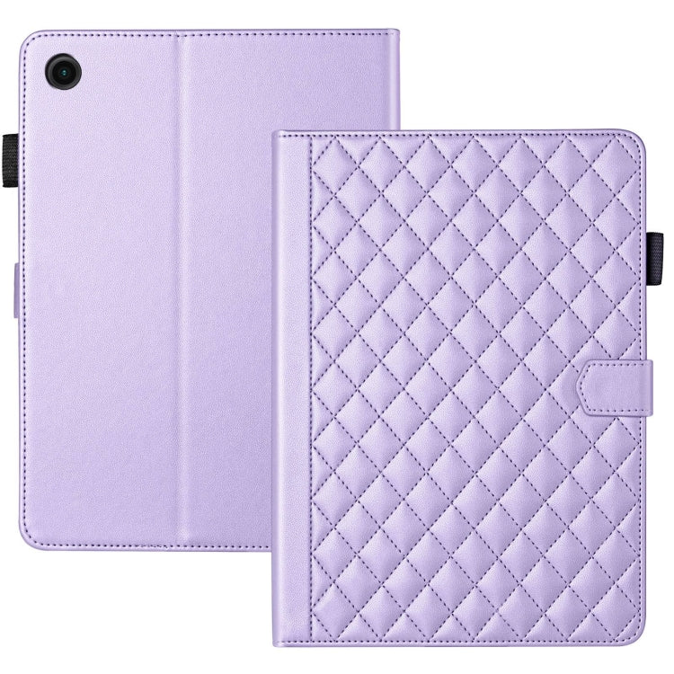 For Samsung Galaxy Tab A8 10.5 Rhombus Lattice Leather Smart Tablet Case