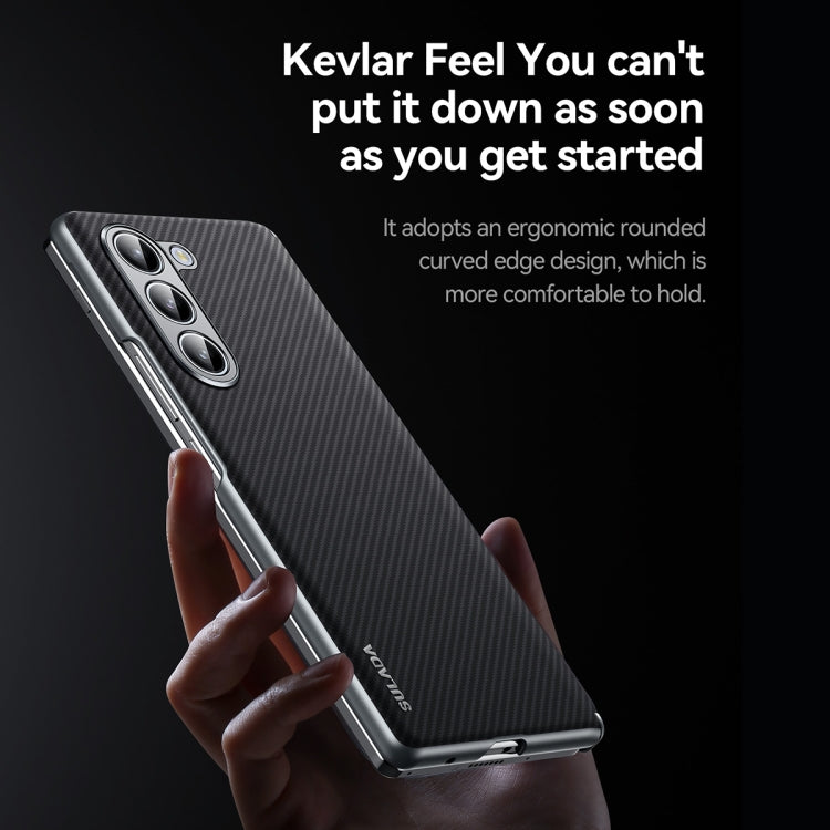 For Samsung Galaxy Z Fold5 SULADA 600D Kevlar Texture PC Shockproof Phone Case