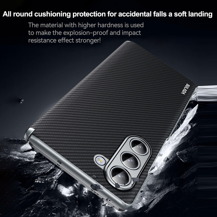 For Samsung Galaxy Z Fold5 SULADA 600D Kevlar Texture PC Shockproof Phone Case
