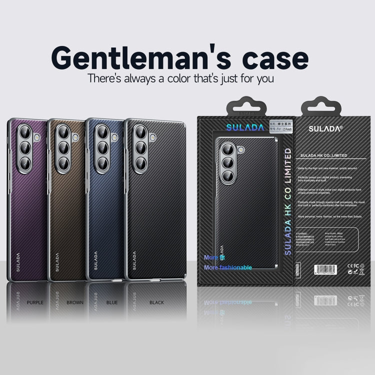 For Samsung Galaxy Z Fold5 SULADA 600D Kevlar Texture PC Shockproof Phone Case