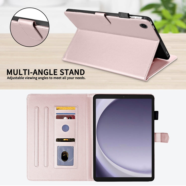 For Samsung Galaxy Tab A11 / A9 Rhombus Lattice Leather Tablet Case