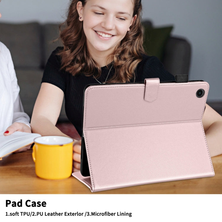 For Samsung Galaxy Tab A11 / A9 Rhombus Lattice Leather Tablet Case