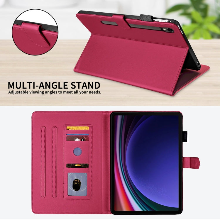 For Samsung Galaxy Tab S9 FE / S9 Rhombus Lattice Leather Tablet Case