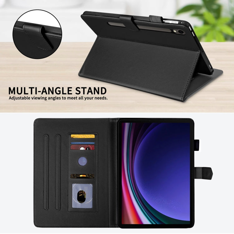For Samsung Galaxy Tab S9 FE / S9 Rhombus Lattice Leather Tablet Case