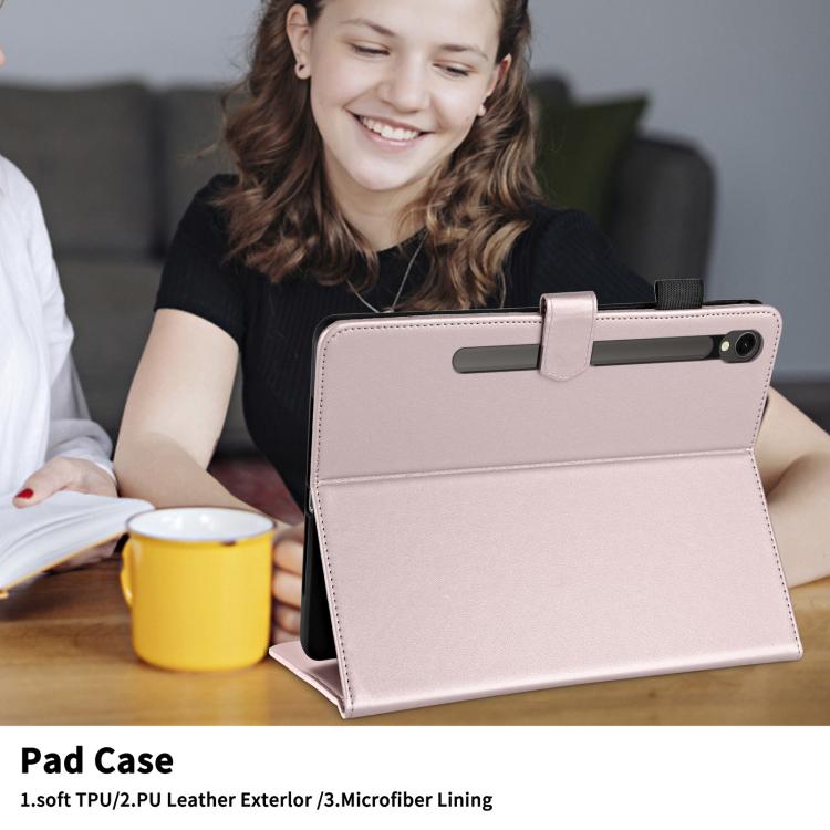 For Samsung Galaxy Tab S10 FE+ Rhombus Lattice Leather Tablet Case