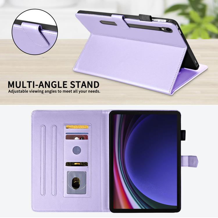 For Samsung Galaxy Tab S10 FE+ Rhombus Lattice Leather Tablet Case