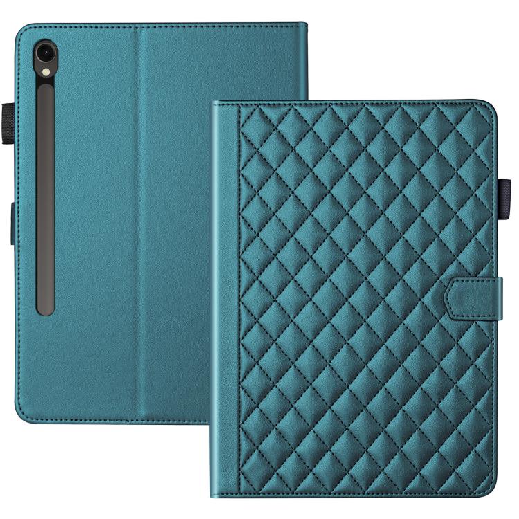 For Samsung Galaxy Tab S10 FE+ Rhombus Lattice Leather Tablet Case