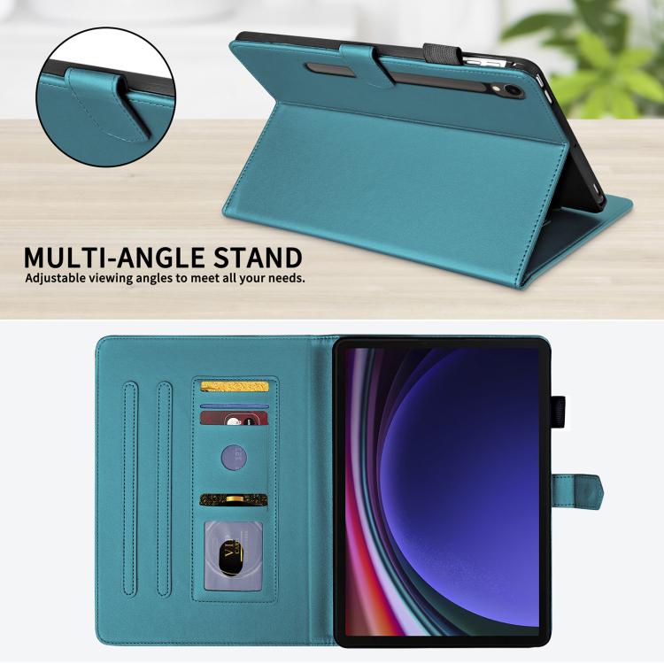 For Samsung Galaxy Tab S10 FE+ Rhombus Lattice Leather Tablet Case