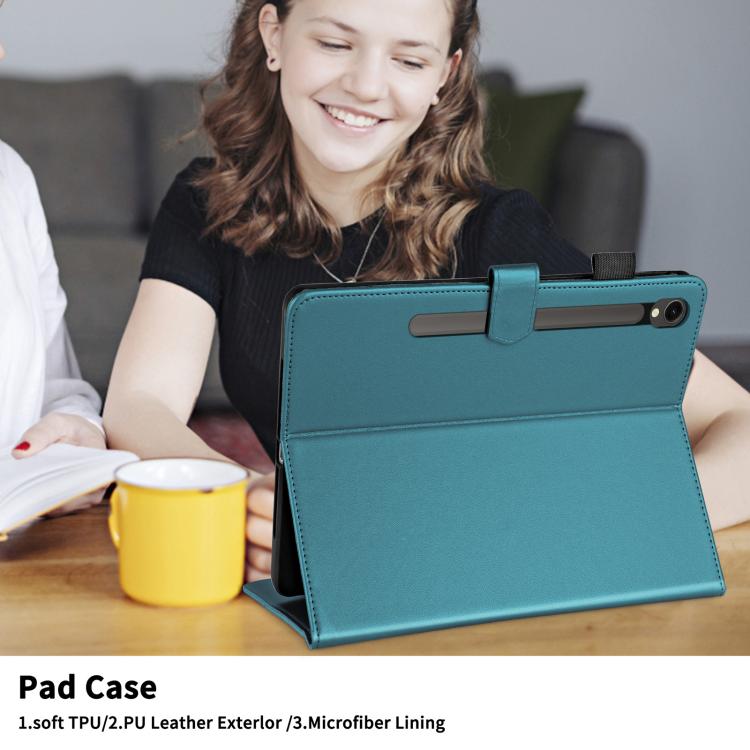 For Samsung Galaxy Tab S10 FE+ Rhombus Lattice Leather Tablet Case