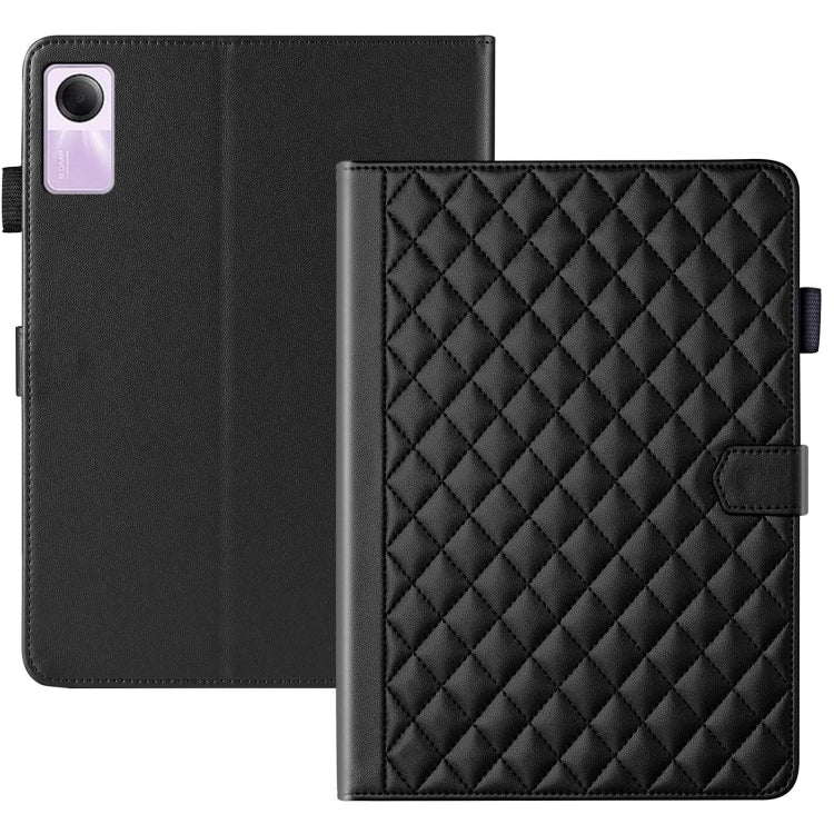 For Xiaomi Redmi Pad SE Rhombus Lattice Leather Tablet Case