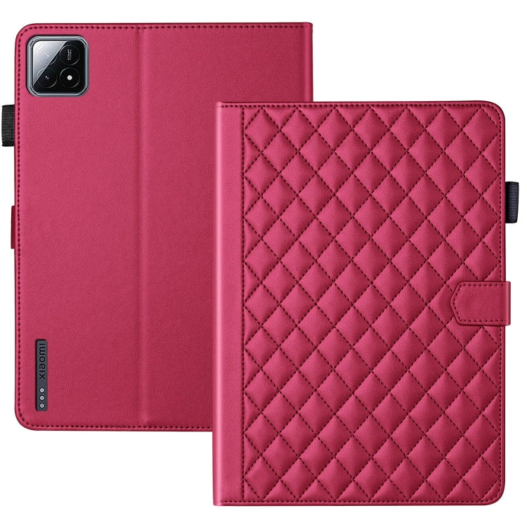 For Xiaomi Pad 6S Pro 12.4 Rhombus Lattice Leather Tablet Case