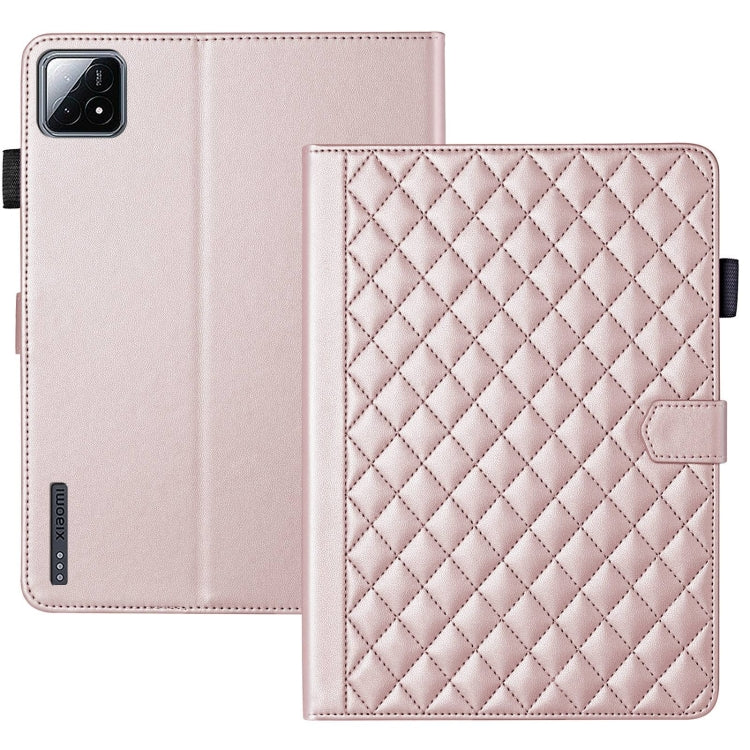 For Xiaomi Pad 6S Pro 12.4 Rhombus Lattice Leather Tablet Case