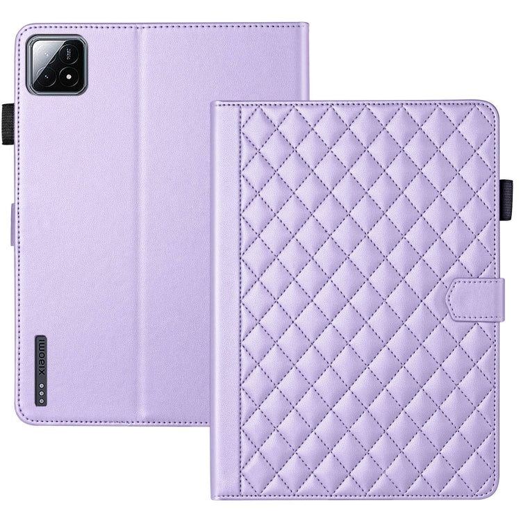 For Xiaomi Pad 6S Pro 12.4 Rhombus Lattice Leather Tablet Case