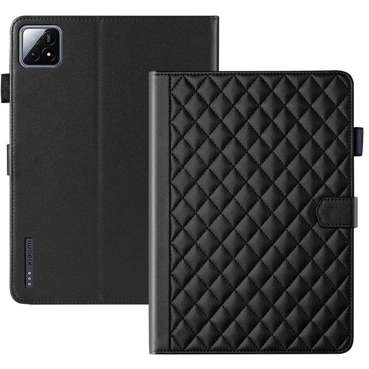 For Xiaomi Pad 6S Pro 12.4 Rhombus Lattice Leather Tablet Case