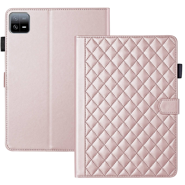 For Xiaomi Pad 6 / 6 Pro Rhombus Lattice Leather Tablet Case