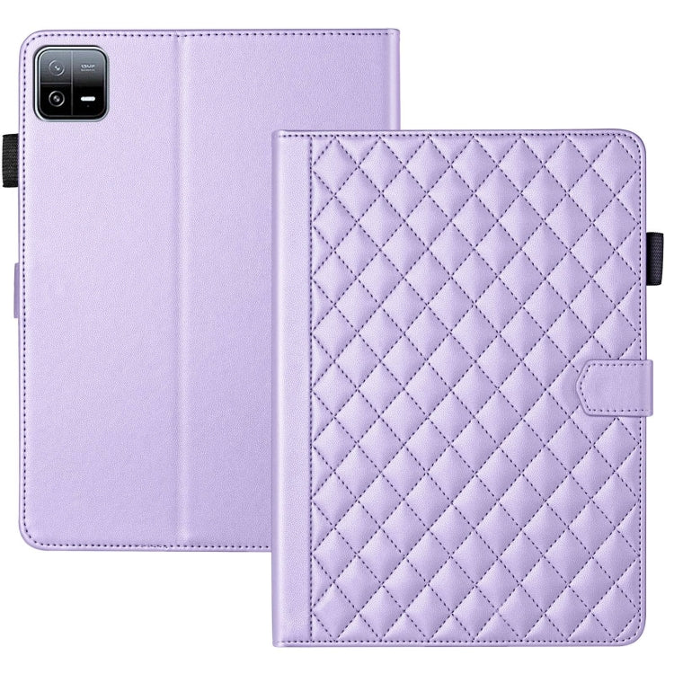 For Xiaomi Pad 6 / 6 Pro Rhombus Lattice Leather Tablet Case
