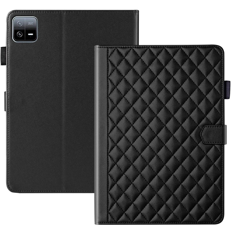 For Xiaomi Pad 6 / 6 Pro Rhombus Lattice Leather Tablet Case