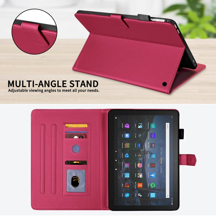 For Amazon Kindle Fire HD10 2023 Rhombus Lattice Leather Tablet Case
