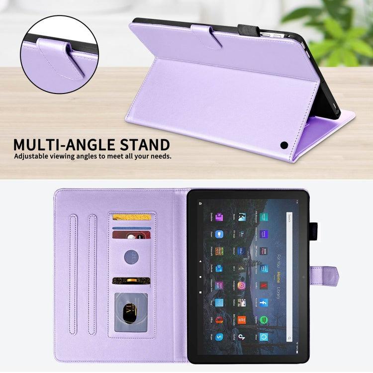 For Amazon Kindle Fire HD10 2023 Rhombus Lattice Leather Tablet Case
