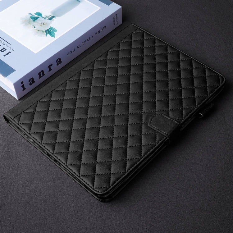 For Amazon Kindle Fire HD10 2023 Rhombus Lattice Leather Tablet Case