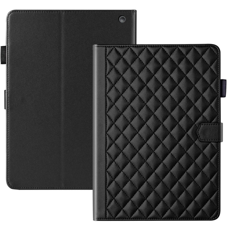 For Amazon Kindle Fire HD10 2023 Rhombus Lattice Leather Tablet Case