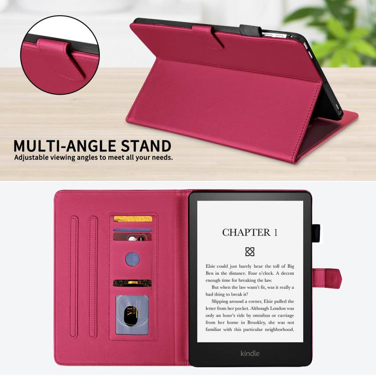For Amazon Kindle Paperwhite 12th Gen 2024 Rhombus Lattice Leather Tablet Case