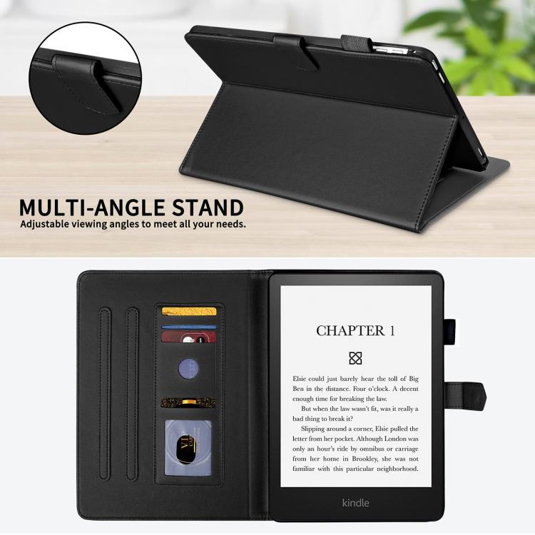 For Amazon Kindle Paperwhite 12th Gen 2024 Rhombus Lattice Leather Tablet Case