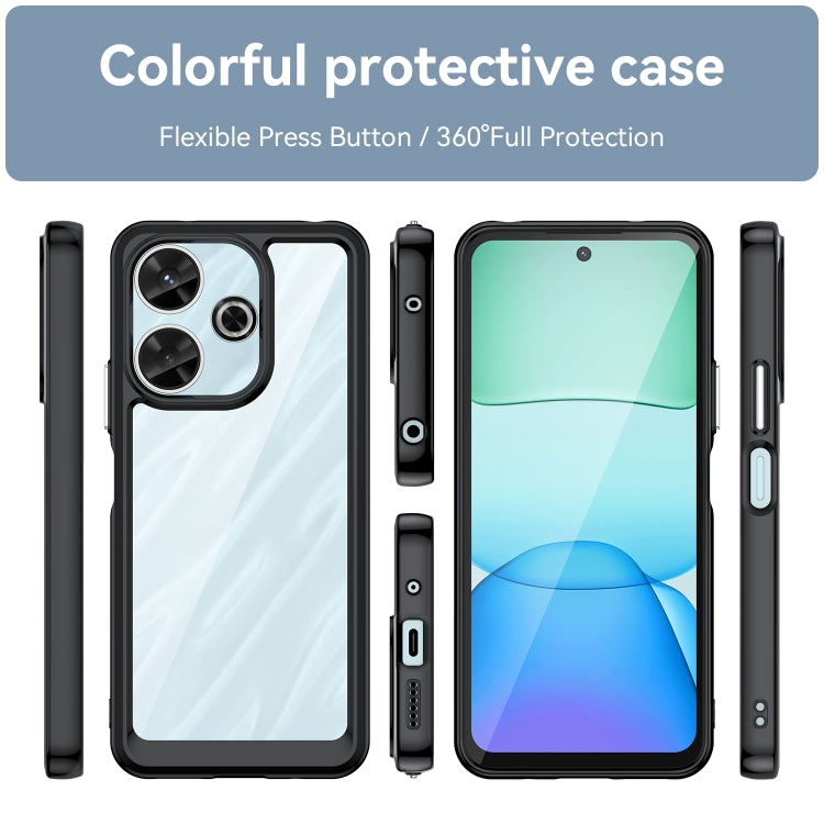 For Xiaomi Poco M6 4G Colorful Series Acrylic Hybrid TPU Phone Case