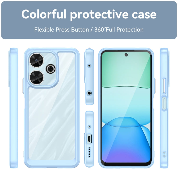 For Xiaomi Poco M6 4G Colorful Series Acrylic Hybrid TPU Phone Case