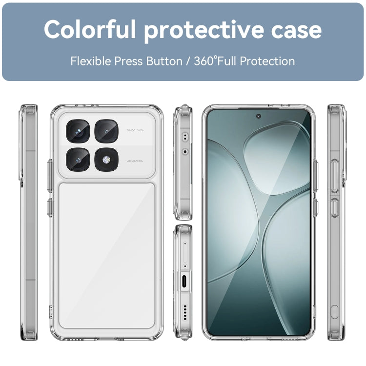For Xiaomi 14T Pro Colorful Series Acrylic Hybrid TPU Phone Case