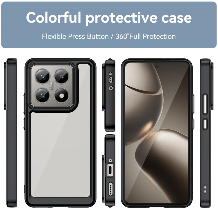 For Xiaomi 14T Colorful Series Acrylic Hybrid TPU Phone Case