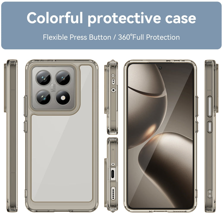 For Xiaomi 14T Colorful Series Acrylic Hybrid TPU Phone Case