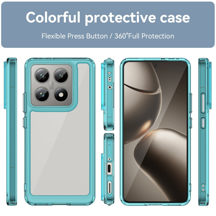 For Xiaomi 14T Colorful Series Acrylic Hybrid TPU Phone Case