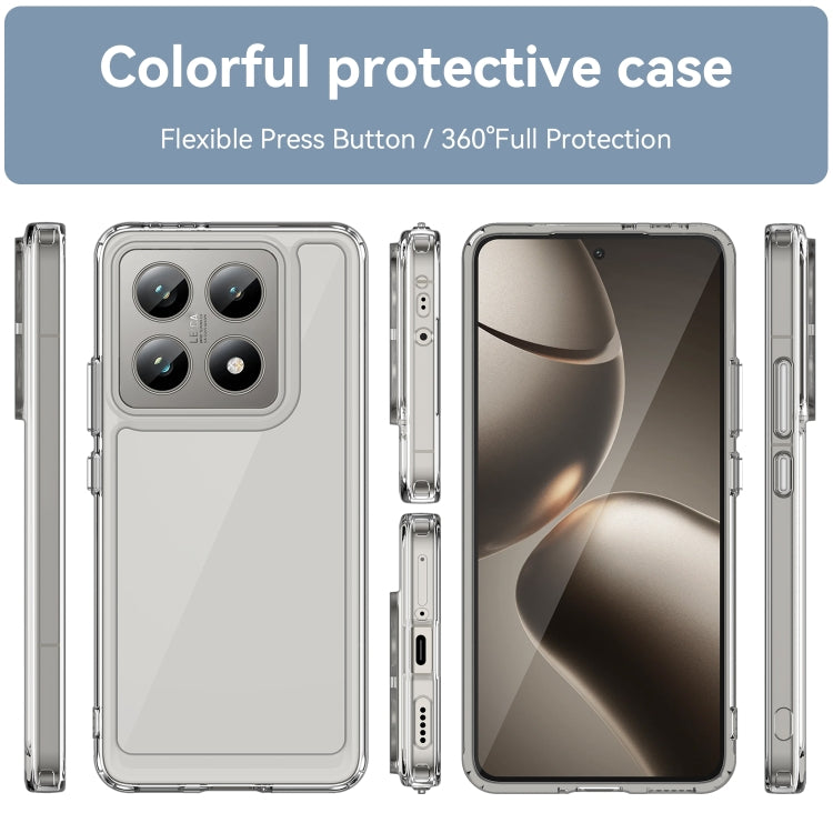 For Xiaomi 14T Colorful Series Acrylic Hybrid TPU Phone Case
