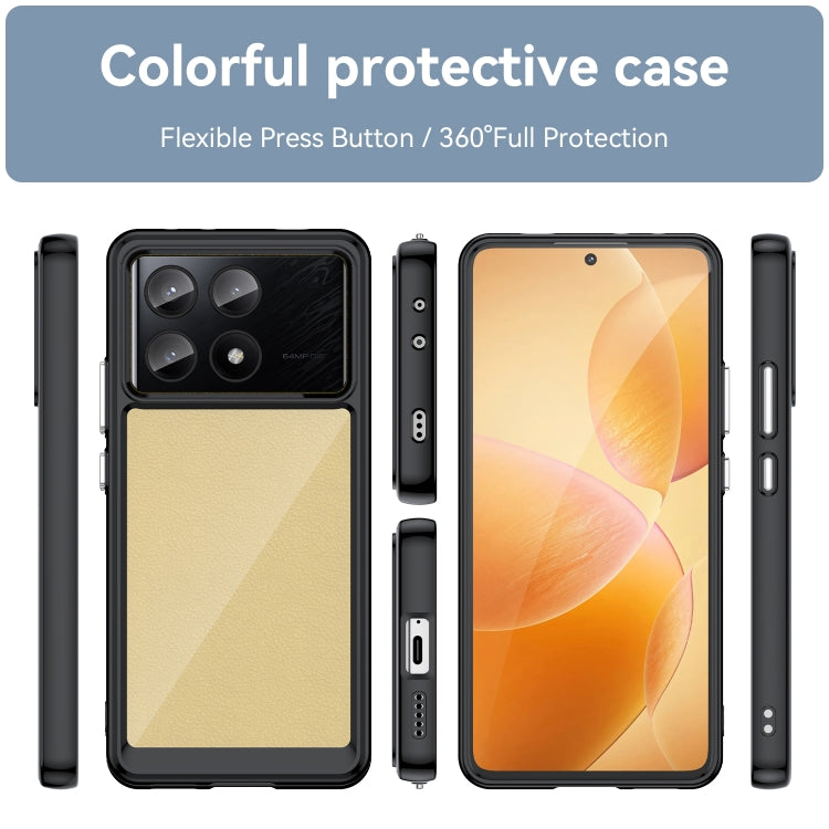 For Xiaomi Poco X6 Pro 5G Colorful Series Acrylic Hybrid TPU Phone Case