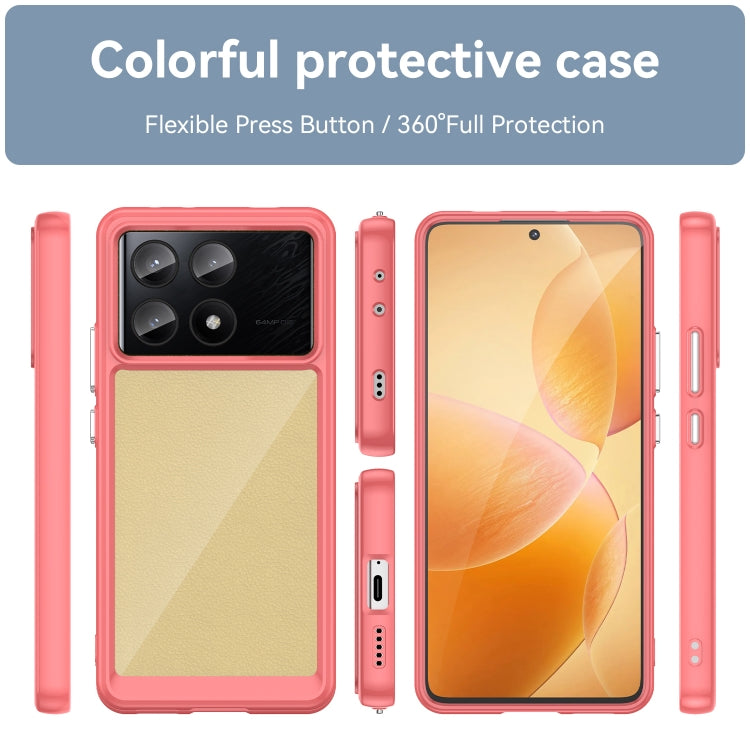 For Xiaomi Poco X6 Pro 5G Colorful Series Acrylic Hybrid TPU Phone Case