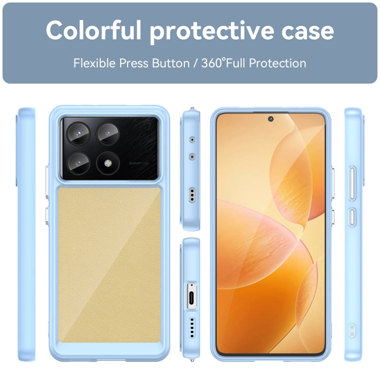 For Xiaomi Poco X6 Pro 5G Colorful Series Acrylic Hybrid TPU Phone Case