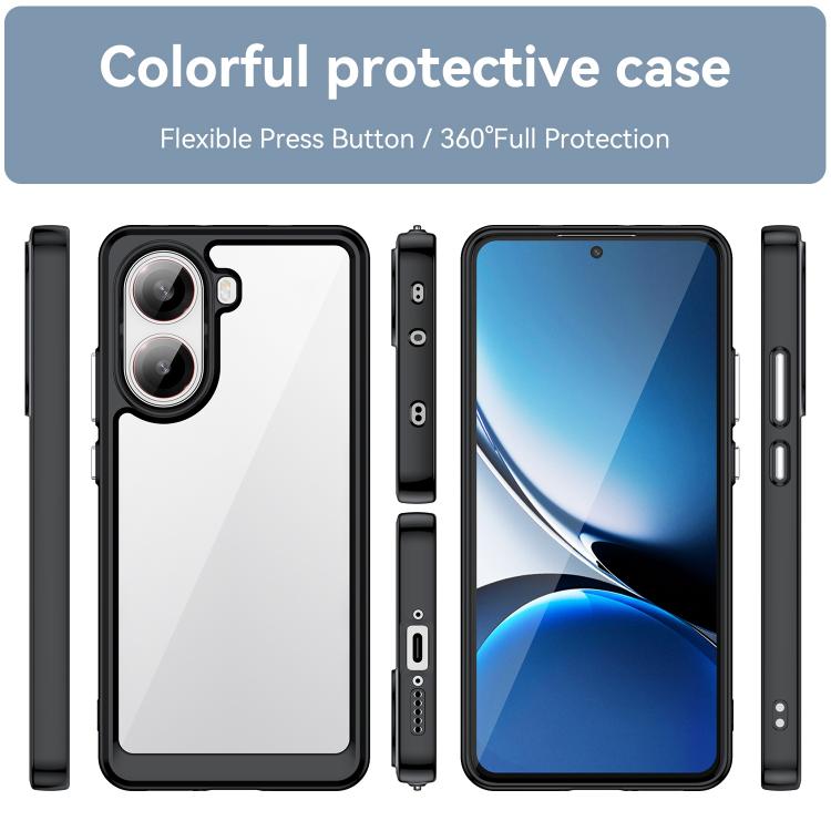 For Xiaomi Poco X7 Pro Colorful Series Acrylic Hybrid TPU Phone Case